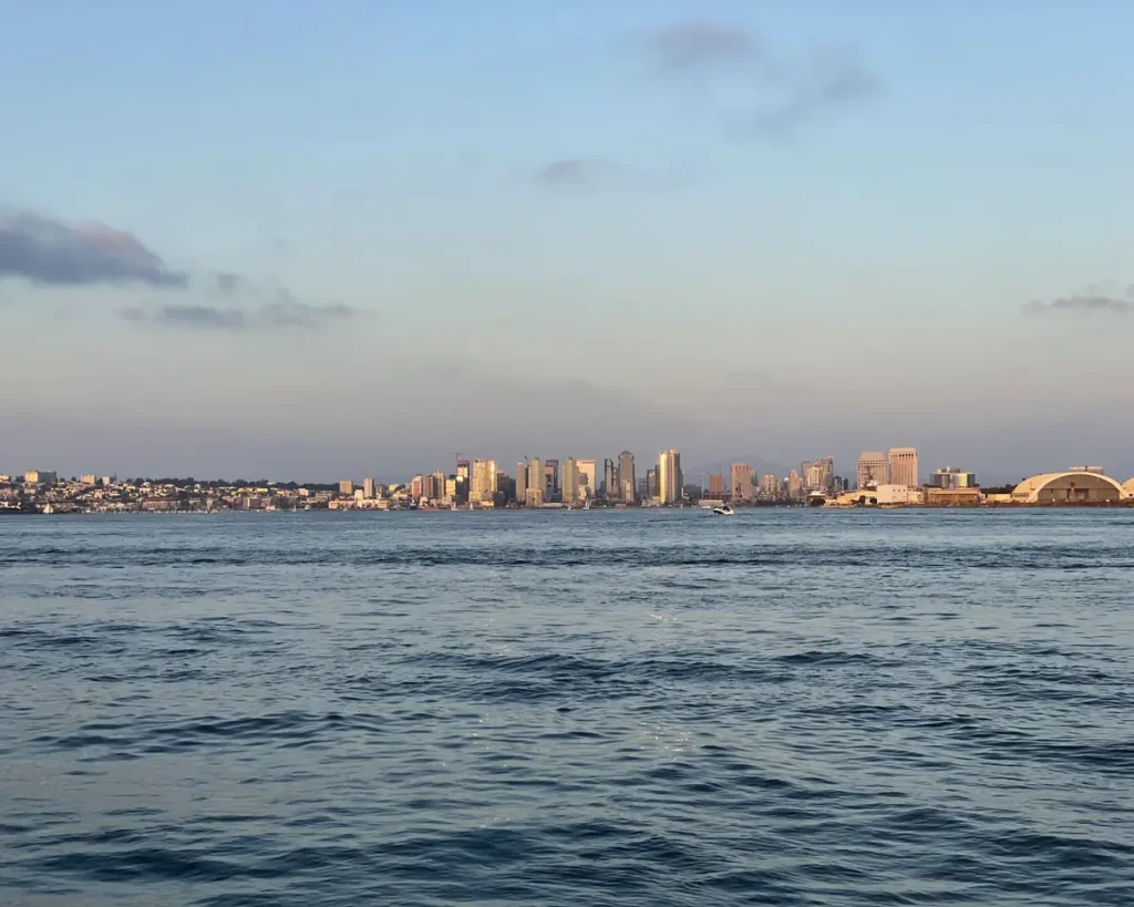 Downtown San Diego skyline seen across the bay
